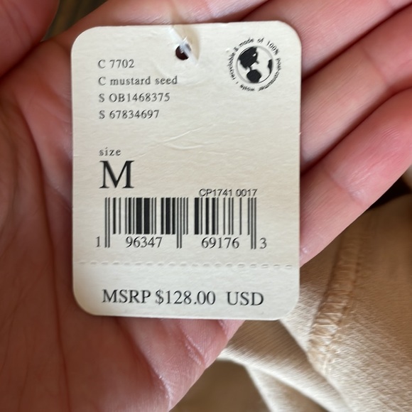 NWT Free People Ruby Shacket Mustard Seed Size Medium - Picture 4 of 5